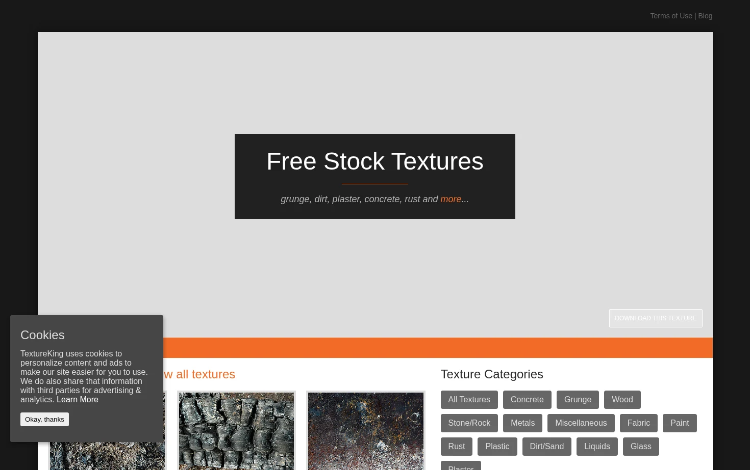 TextureKing 页面快照